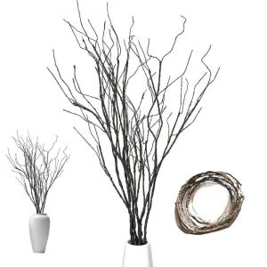 Zweige und Zweige für Vasen 29,5 Zoll lebensechter wiederverwendbarer Harzzweige für Vase freie Biegung Zweige für Blumenarrangements Weihnachtspflichten Künstliche Pflanzen