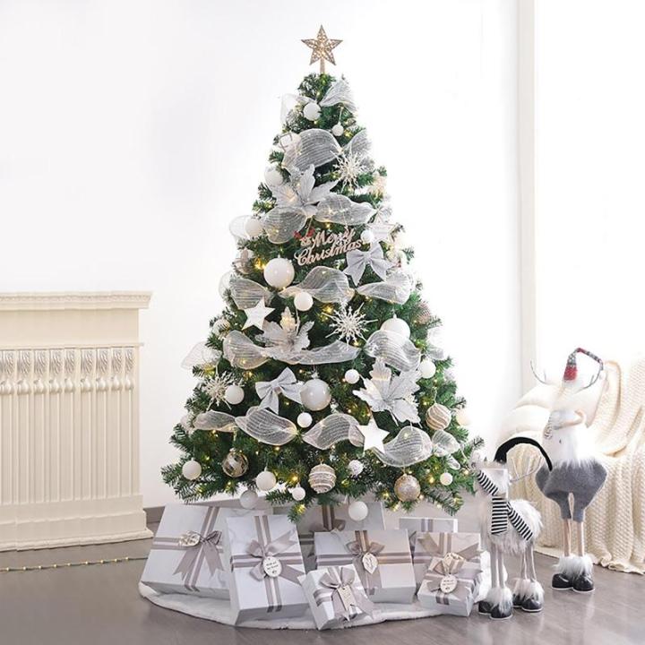 Weihnachtsbaum, Künstlicher Weihnachtsbaum mit Metallständer, Christbaum Weihnachtsbaum aus Fichte, Tannenbaum Künstlich mit Lichtern und Ornamenten im Set(13FT)