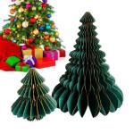 Kerstboom van papier, kerstboom van papier knutselen, model-kerstboomdecoratie van papier, meerlaagse split, kerstversiering voor tafeldecoratie
