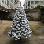 Weihnachtsbaum, Weihnachtsbäume, Ausverkauf, künstlicher, Flauschiger Weihnachtsschmuck aus Flock mit Ständer aus Metallkiefer (Farbe: Kiefer, Größe: 7 Fuß/210 cm) (Kiefer 8 