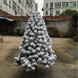 Weihnachtsbaum, Weihnachtsbäume, Ausverkauf, künstlicher, Flauschiger Weihnachtsschmuck aus Flock mit Ständer aus Metallkiefer (Farbe: Kiefer, Größe: 7 Fuß/210 cm) (Kiefer 8 
