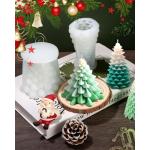 3 stuks kerstkaars mal siliconen, kerstboom kaars mal, DIY siliconen mal, kaars siliconen voor DIY geurkaars, kaars voor het gieten van kerstboom, kaars voor kerstdecoratie
