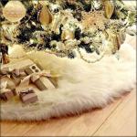 Christmas Tree Skirt Weihnachtsbaumrock, Weihnachtsbaum-Szene, Dekoration, Baumrock, Weißer Pelz-Weihnachtsbaumrock Im Meeresstil Decke Weihnachtsbaum