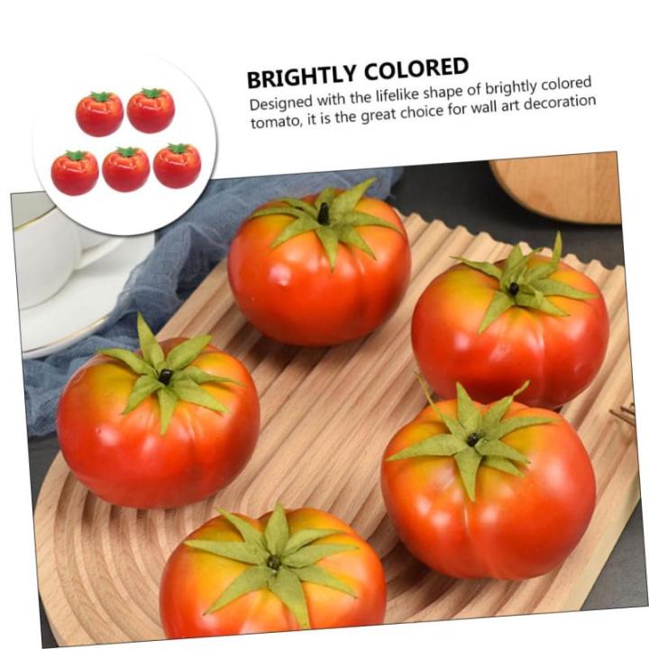3 Sätze Nachahmung Tomate Tomaten-Requisite Tomaten-vitrine-Requisite Simulation Tomate Realistisches Tomatenmodell Realistische Gefälschte Tomate Künstlich Schaum Rot 5 Stück 