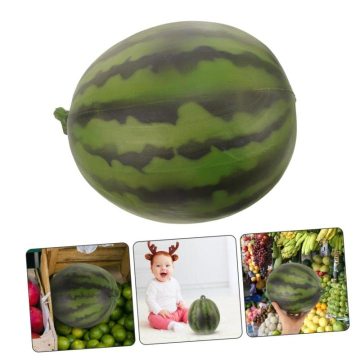 2 Stück Modell Wassermelone Fotografie Requisiten Obst Modell Requisite Künstliche Wassermelone Modell Dekor Obst Shop Simulierte Frucht Verzierung Wassermelone Ornament