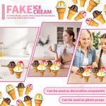 Künstliche Eisportionierer, realistische Simulation, Nachahmung, künstliche Lebensmittel, Desserts, Modellnachbildung, gefälschte Eiskugeln, Fotografie-Requisite für Zuhause, G