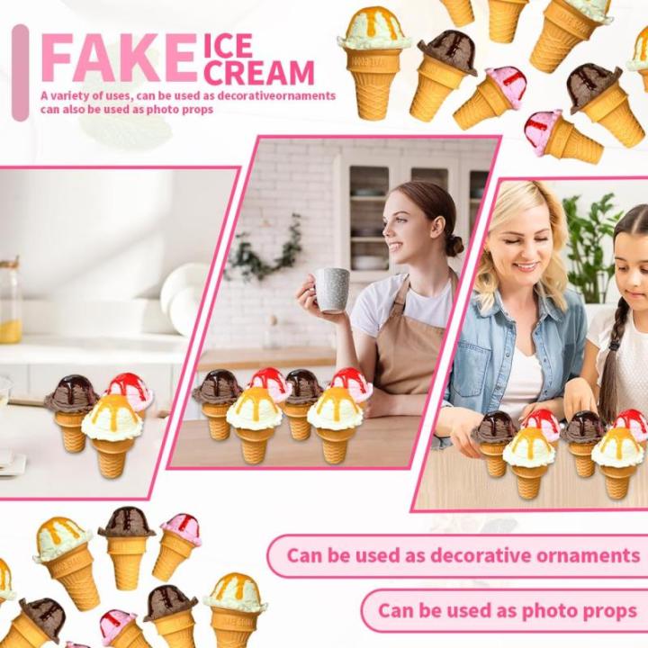 Künstliche Eisportionierer, realistische Simulation, Nachahmung, künstliche Lebensmittel, Desserts, Modellnachbildung, gefälschte Eiskugeln, Fotografie-Requisite für Zuhause, G