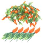 2 Sätze Simulierte Karotte Gefälschte Gemüseornamente Karotten-Requisiten Für Die Küche Gefälschte Karotten-osterdeko Simulation Karotten Gemüse-Ornamente Plastik 60 Stück 