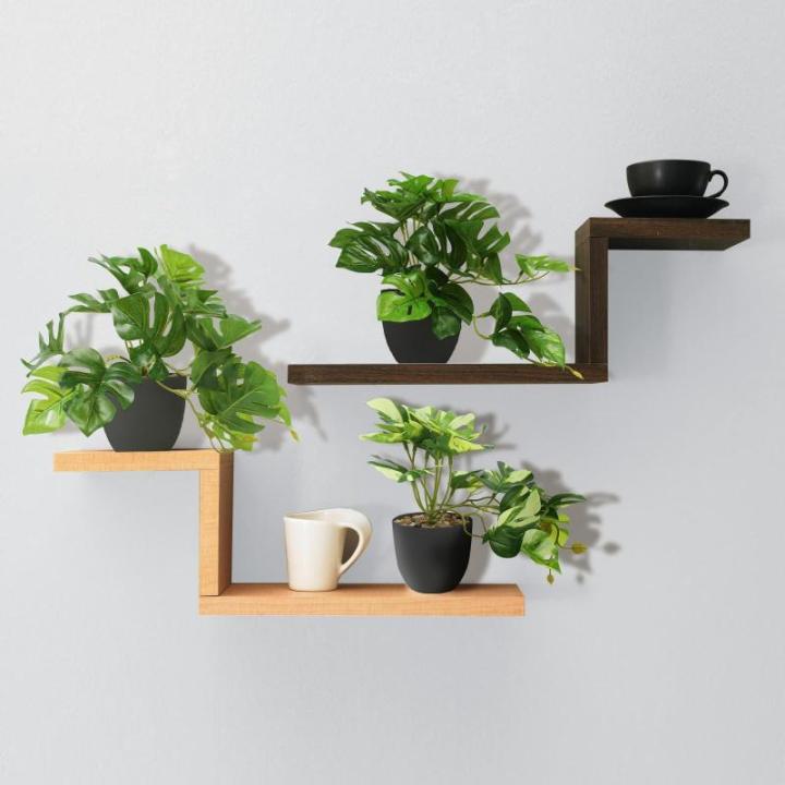 Monstera kunstplant in potten, mini-, voor binnen en buiten, als echt geschikt voor balkon