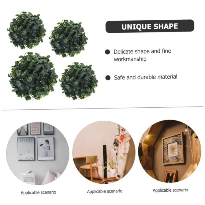 8 STK Simulierter Mailänder Ball Gefälschte Graskugel Für Die Decke Topiary-Kugel Faux Gefälschte Grasball-anhänger Gefälschter Pflanzen-Topiary-Ball Buchsbaum Kugel Seidenbl