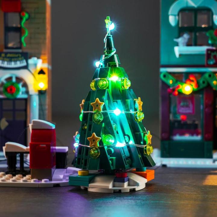 Afstandsbediening lichtkit voor Lego Icons Christmas Decorated Main Street 10308 (niet Lego), led-verlichtingsset voor Lego kerstversiering hoofdstraat 10308 zeldzaam artikel