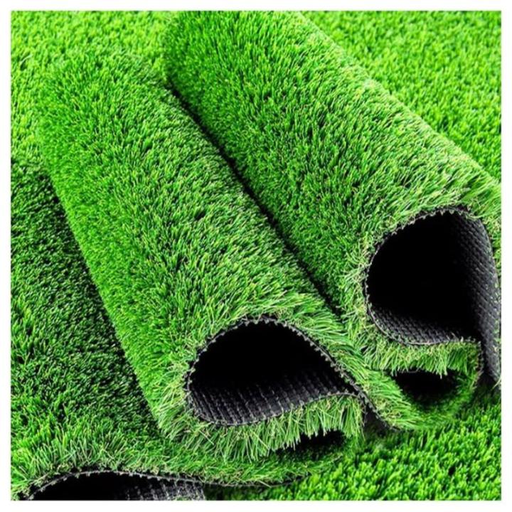 Luxuriöser 20 mm dicker Kunstrasenteppich für den Innen- und Außenbereich, Kunstrasen-Teppich mit Drainagelöchern, 2 x 1 m bis 2 x 5 m Größen