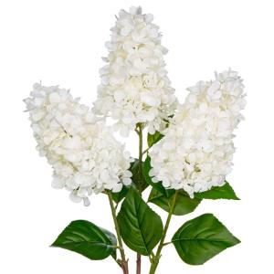 3 stuks nepbloemen hortensia witte 73,9 cm hoge kunstmatige hortensia bloemen, zijden bloemen lange steel voor bloemstuk thuis boerderij kantoor hotel decoratie