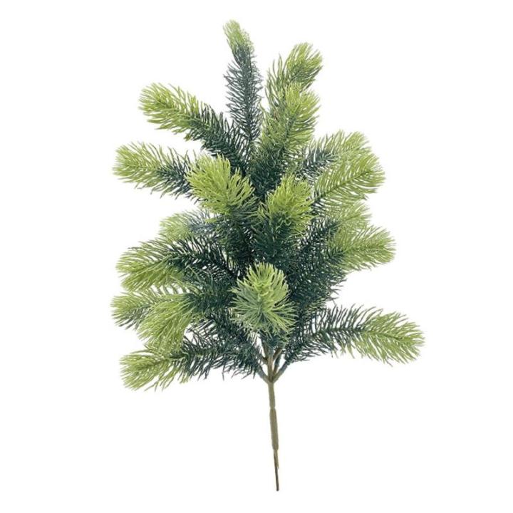Künstlicher Pflanzenzweig, Weihnachtsstiel-Dekoration, praktische, praktische grüne Weihnachtsdekoration für den Schreibtisch zu Hause, Höhe 48cm