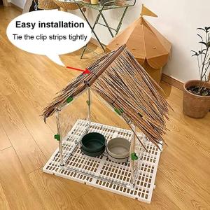 Simulatie dakpannen, weerbestendig, riet, kunststof, kunstmatige tegels, 50 cm x 50 cm, voor Tiki-bar, dakkuinen, terrasdeken, paviljoenen, patio-zonwering (maat: 6 stuks, kleur: l