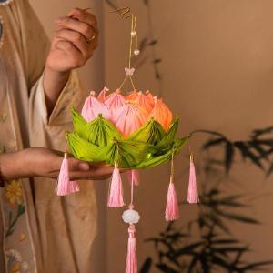 Künstliche handgehaltene Blumenkerzenlichter,Blumenkerzenlampe für das Mondfest und die asiatische Hochzeitsdekoration