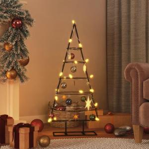 Kerstboom, metaal, dennenboom, kerstboom, decoratieve boom, metalen boom, kerstdecoratie, zwart, 90 cm