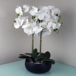 Realistische künstliche Orchideenpflanzen, vollständig getopft