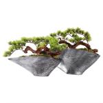 Künstlicher Bonsai-Baum Künstlicher Bonsai-Baum, Kunsttopfpflanze, Tischaufsteller, Kunstbonsai, japanische Kiefer, Bonsai-Kunstpflanzen mit Harzschalen-Pflanzgefäß for Heimdek