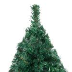 Kunstkerstboom met verlichting en ballen, dennenboom, kerstboom, decoratieve boom, kunstboom, kerstdecoratie, kerstdecoratie, kerstsfeer, kerstdecoraties, groen, 210 cm