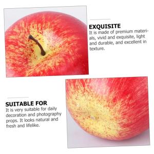 5 Sätze Künstlicher Apfel Gefälschte Fruchtverzierung Lebendiges Fruchtmodell Künstliche Früchte Wohnungsdeko Realistische Fruchtornamente Ornamente in Fruchtform Pu 5 Stück 