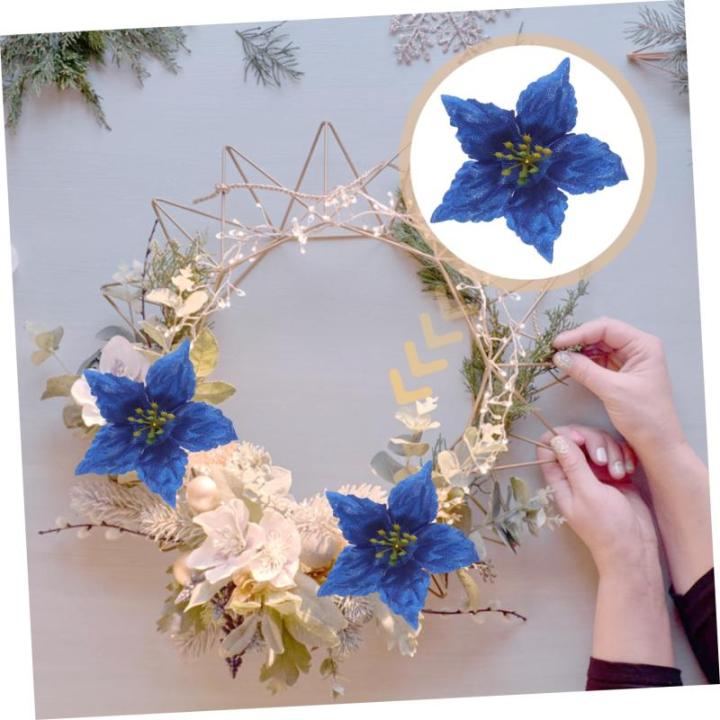 28 STK künstliche Blumen weihnachtsdeko künstliche blüten weihnachsbaum Weihnachtsschmuck Kunstblumen zur Dekoration Dez Hochzeitsdekoration Dekorative DIY Deko Sport