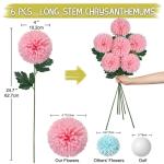 10 cm grote kunstbloem hortensia met 63 cm lange steel, 6 stuks roze kunstmatige hortensia bloemen, kunststof bloemen hortensia voor woondecoratie, kantoor, tuin party deco, bruilo