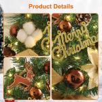 Kleiner Weihnachtsbaum mit Beleuchtung Mini Weihnachtsbaum Klein Geschmückt LED Tisch Tannenbaum Künstlich Klein mit Lichterkette Weihnachtsbäume mit Weihnachtsdeko DIY Tischdek