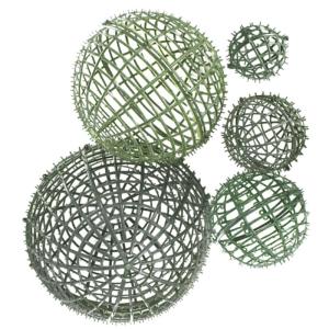 5St Graskugel-Ornament-Rack Formballenhalter Topiary Kugelrahmen Kugel Stehen Blumenständer Anlage Gartenarbeit gartenvliese Regal für Graskugeln Grasballenregal Plastik Green