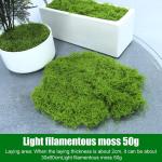 Hergestellt aus Kunststoff, lebensechtes Kunstmoos für Blumentopf-Dekoration und Bastelprojekte (hellgrün 50)