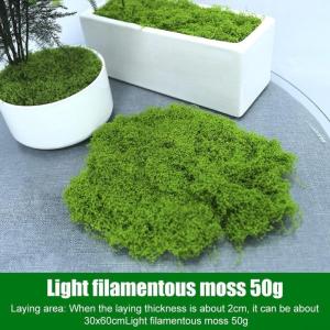 Hergestellt aus Kunststoff, lebensechtes Kunstmoos für Blumentopf-Dekoration und Bastelprojekte (hellgrün 50)