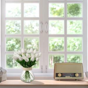 20 stuks kunstbloemen, kunstbloemen, tulp, kunstbloemen, tulp, bloemenboeket, latex, bloemen, zijde, tulp, real-touch, voor thuis, feest, bruiloftsboeket, tuindecoratie