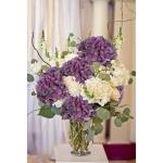 2 stuks hortensia's kunstbloemen, paars, Ø 19 cm, kunstbloemen als echt voor bruidsboeketten, huis, kantoor, hotel, feestdecoratie, middenstukken, bloemstukken