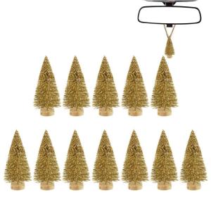 12 Weihnachtsbaum Deko Künstliche Mini-Weihnachtsbäume Aus Sisal,Miniatur Tannenbaum Baum Für Handwerk, Dekoration, Tischdekoration Miniatur Tannenbaum