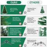 Künstlicher Weihnachtsbaum aus hochwertiger Fichte, 2,44 m, für Zuhause, Büro, Partydekoration, mit 1620 Zweigspitzen, einfacher Aufbau, Metallscharniere und Faltbarer Basis, 3 