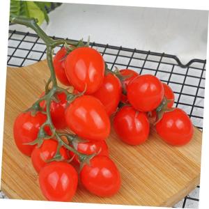 4 Stück Simulierte Kleine Tomaten Wohndekoration Dekorative Cherry-Tomaten-Foto-Requisiten Requisiten Für Die Obstfotografie Künstliche Früchte Ornament Hausbedarf Schaum