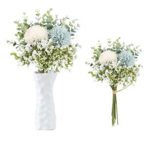 Unechte Blumen 12 stück Hortensien Kunstblumen Blumen Gelb Deko Geeignet für Blumenarrangements Hausgarten Partydekorationen Hochzeiten Tafelaufsätze 1810