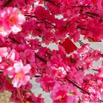Japanische künstliche Kirschblütenbäume, große rosa Pflanze, Wunschbaum, handgefertigte künstliche Seidenblumen, Party, Restaurant, Einkaufszentrum, Dekoration, 1,5 x 1,5 m