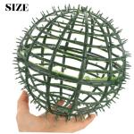 12 STK Blumenarrangement Topiary-käfigrahmen Drahtkugel Rahmen Aus Buchsbaum-formschnitt Stubenwagen Halter Für Blumengraskugeln Topiary-Kugel Faux Anlage Ball Green Plastik