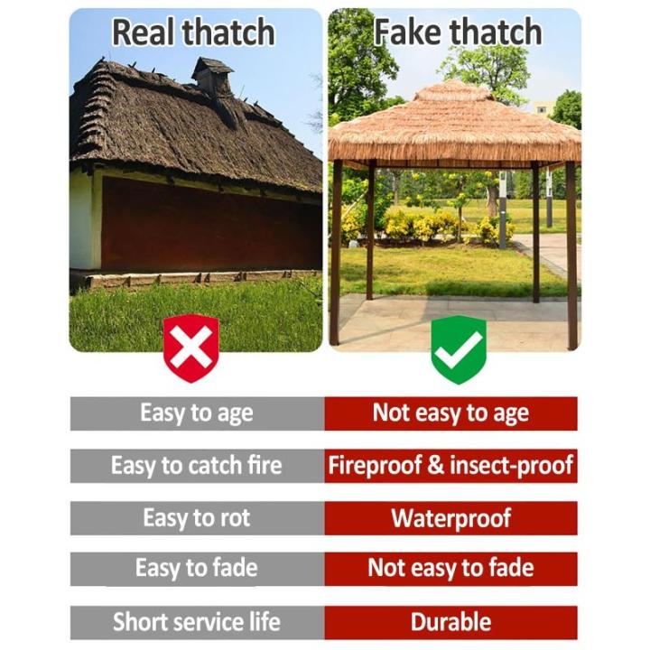 Künstliches Strohdach,Synthetisches Strohdach,synthetische Palmenstroh,Künstliche Palmenstrohrollen,Gefälschtes Strohdach,künstliches Strohdach-Dekorationen Für Garten Terrass