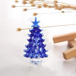 Glazen kerstversiering, tafelkerstboom, miniatuur kerstfiguur, verzamelaarskunst, glazen beeldje, tafelkerstboom, poppenhuis, miniatuur winterfiguren voor kerstdecoratie
