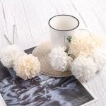 , 20 stuks dahlia-bloemen met bladeren en stelen, doe-het-zelf crème dahlia schuim bloem voor bruiloft boeketten bloemen centerpieces arrangementen feesttafels woondecoratie