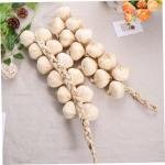 3 Sätze Künstlicher Knoblauch Gefälschter Knoblauch Gefälschtes Gemüse Knoblauch Fotografie Requisiten Knoblauch-Modell Schaumgemüse Knoblauchzopf Künstlicher Kohl 2 Stück 