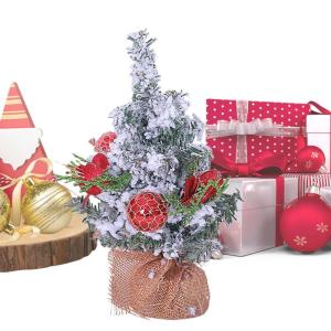Small Christmas Tree for Home | Table Centerpiece Christmas Tree | Holiday Home Accents, Charming Tabletop Christmas Tree, Burlap Base Tree, Seasonal Table Centerpieces
