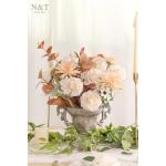 Kunstbloemen, 50 stuks, kunstbloemen, schuimrozen voor doe-het-zelf bruiloft, bruidsboeket, baby, douche, feest, taart, wanddecoratie, crème