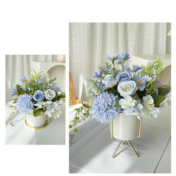 Wohnzimmerdekorationen Mit Künstlichen Blumen, Esstischkommode Und Fensterblumendekorationen, Bionische Blumensträuße Mit Regalen(Yellow)
