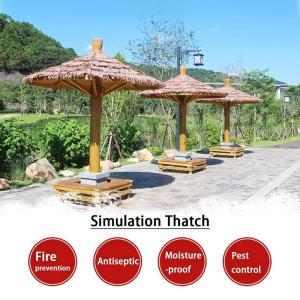 LYRZJJ Simulation Thatch Tile Kunststoff Fake Stroh dekorative Pavillon Dach Folk Garten Rasen Stroh Haus Dekoration Materialien, 2pcs (Farbe: Gelb A) (Color : Yellow c, Size : 2pc