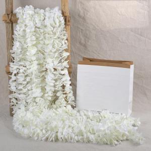 10 stuks 100 cm bloemenkranken, decoratieve kunstbloemen, wit, wisteria slinger, kunstbloemen, hangende zijden bloemen, bloemenranken, kunstbloemen voor bruiloft, tuindecoratie