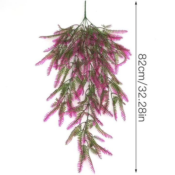 2 stuks 80 cm kunstmatige hangende planten nep varens plastic planten Perzische rotan, nep hangende klimop wijnstok muur opknoping planten groen voor thuis tuin kamer bruiloft deco