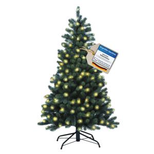 Premium kerstboom 150 cm, helder licht, kunstkerstboom, met 166 leds, nepboom, PE-kerstboom